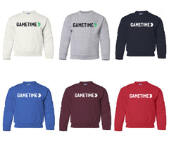 Gametime Custom Logo Youth and Toddler Unisex Crewneck Hoodies and Sweatshirts