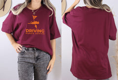 Driving Range Advice Custom Front Orange Logo Unisex Crewneck Shirt 100% Cotton