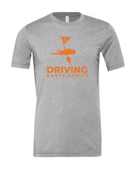 Driving Range Advice Custom Front Orange Logo Unisex Crewneck Shirt 100% Cotton