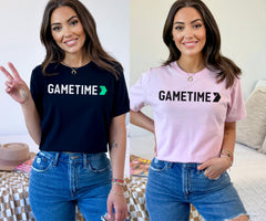 Gametime Custom Logo Adult Unisex Crewneck T-Shirts