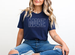 MAKE Wellness Collection: Unisex Crewneck Tees with MAKE Logo Across