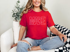 MAKE Wellness Collection: Unisex Crewneck Tees with MAKE Logo Across