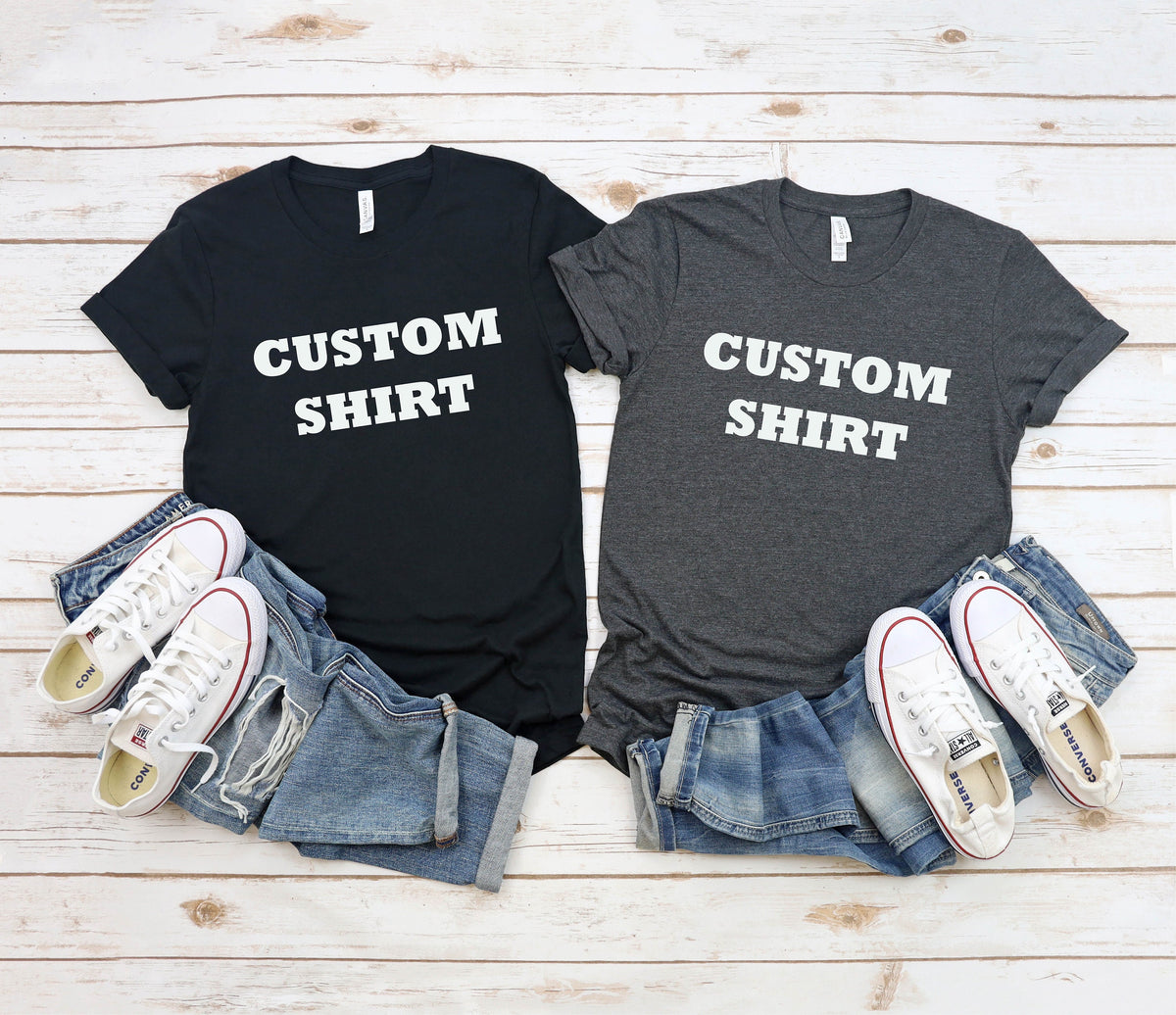 Custom Text Unisex Tee, Personalized Shirt