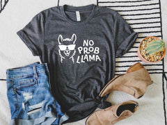 No Probllama Shirt, No Problem Sarcastic Shirt , Funny Shirt , Funny Llama Shirt, Funny Animal Tee, Llama Shirt, Llama Lover Tee
