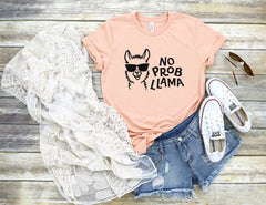 No Probllama Shirt, No Problem Sarcastic Shirt , Funny Shirt , Funny Llama Shirt, Funny Animal Tee, Llama Shirt, Llama Lover Tee