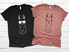 Llama Couples Tshirt, Mama Llama Shirt, Dada Llama Tee, Cute Llama Shirt, Funny Couples Shirts, Unisex Clothing, Crewneck, Llama Lover Gift