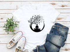 Yoga Tree Shirt, Womens Clothing, Spiritual Tee, Relaxation Shirt, Meditation Shirts, Yoga Practice Tee, Yoga Lover Gift, Namaste Tshirts