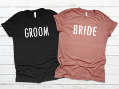 Bride and Groom Shirts, Bridal Party Tshirt, Bride to Be Gift, Wedding Day Tees for Bride And Groom, Newly Married Shirt, Bridal Shower Gift