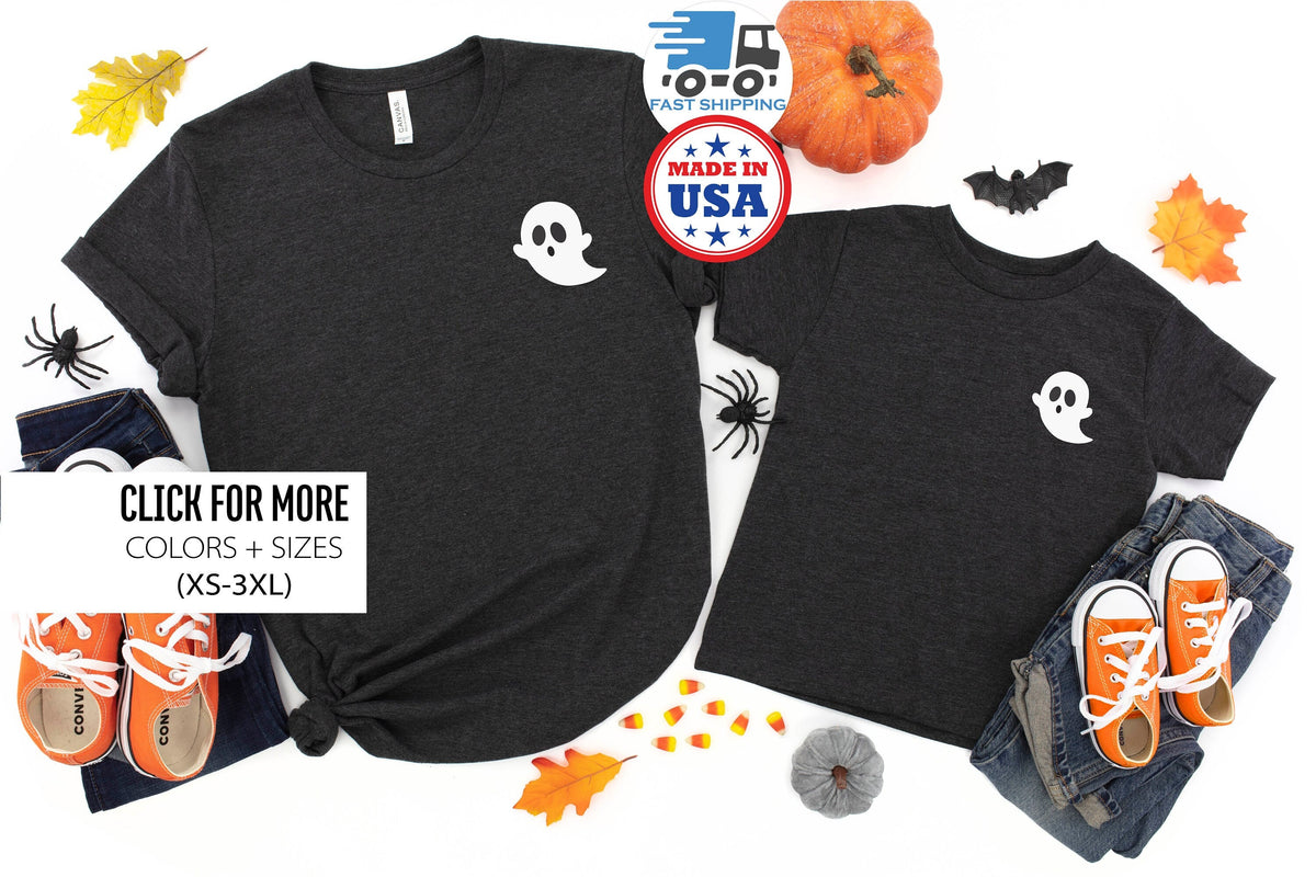Halloween Shirt, Halloween Tshirt, Kids Halloween Shirts, Halloween Ghost Shirt, Halloween Party Shirt, Pocket Ghost Shirt, Cute Ghost Shirt