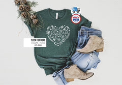 Christmas Heart Shirt, Christmas Women Shirt, Christmas Kid Shirts, Christmas Family Shirts, Christmas Love Shirt, Christmas Shirt Gift