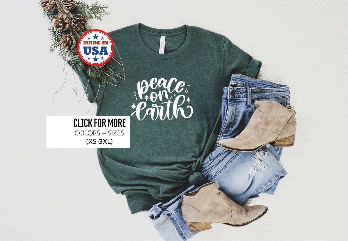 Peach to Earth, Christmas Shirt, Christmas Mom Gift, Women's Christmas Shirt, Family Christmas Shirts, Christmas Shirts, Christmas Pajamas