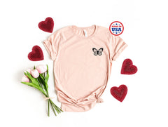 Cute Butterfly Shirt, Butterfly Shirt Gift, Butterfly Lover Shirt, Nature Butterfly Shirt, Butterfly Women Shirts, Butterfly Tees Pocket