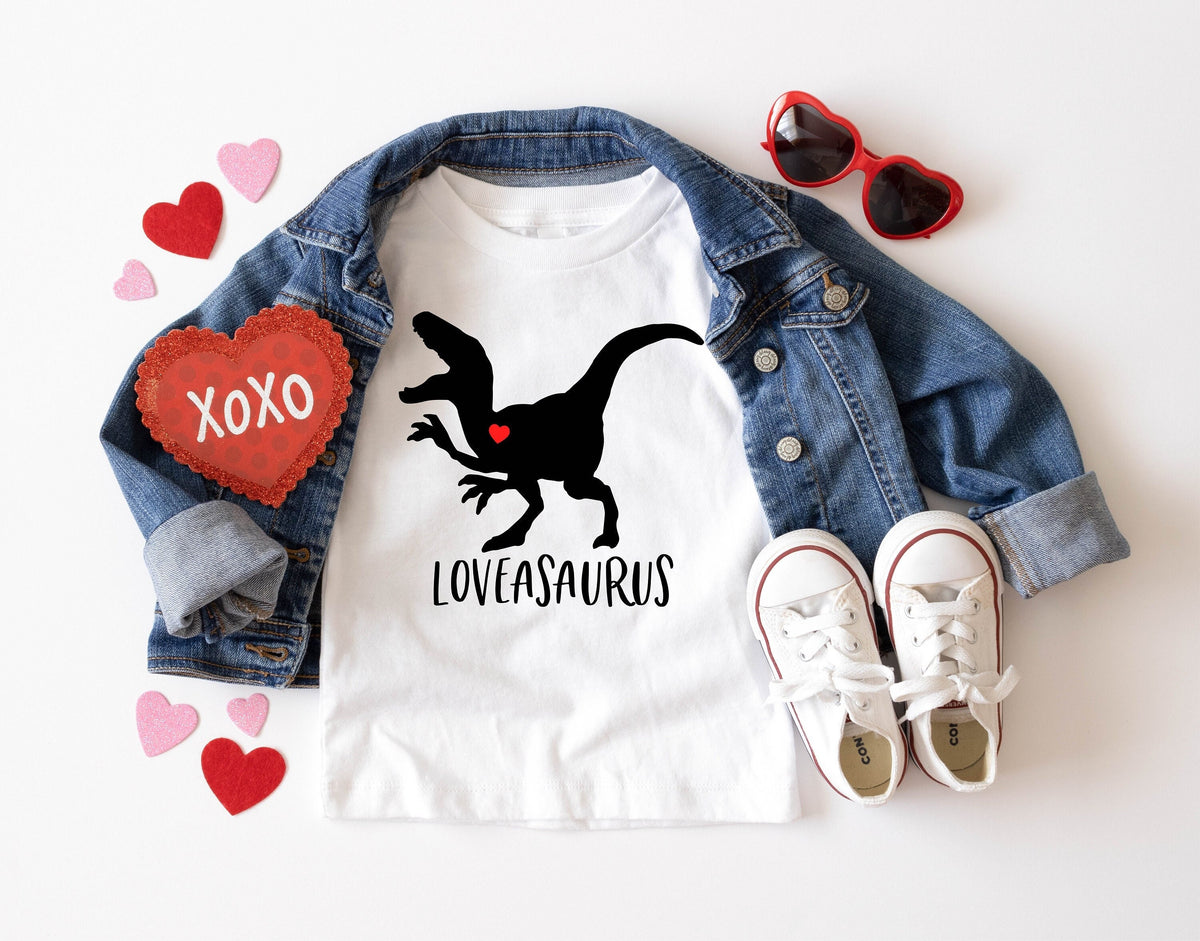 Loveasarus Shirt , Toddler Valentine Shirt, Kids Valentine Shirt, Boys Valentine Shirt, Baby Valentine Shirt, Dinosaur Valentine Shirt