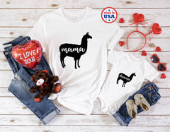 Mama Llama Shirt, Llama Drama Shirt, Mom and Me Llama Shirts, Llama Theme Shirts, llama Party Shirts, Baby Llama Shirt Gift, Llamas Part Tee