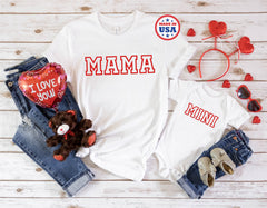 Mama Mini Bodysuit Toddler, Mama & Me Valentine Shirt, Valentine Mom Gift, Baby Valentine Shirt, Gift for Mom Valentine, Valentine Tee