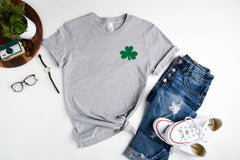 St. Patrick Day Tee, St Patty's Day Shirt, Shamrock Shirt, Irish Tee, Clover Shirt, Lucky Charm Tee, Feeling Lucky Shirt, Pocket Shirt