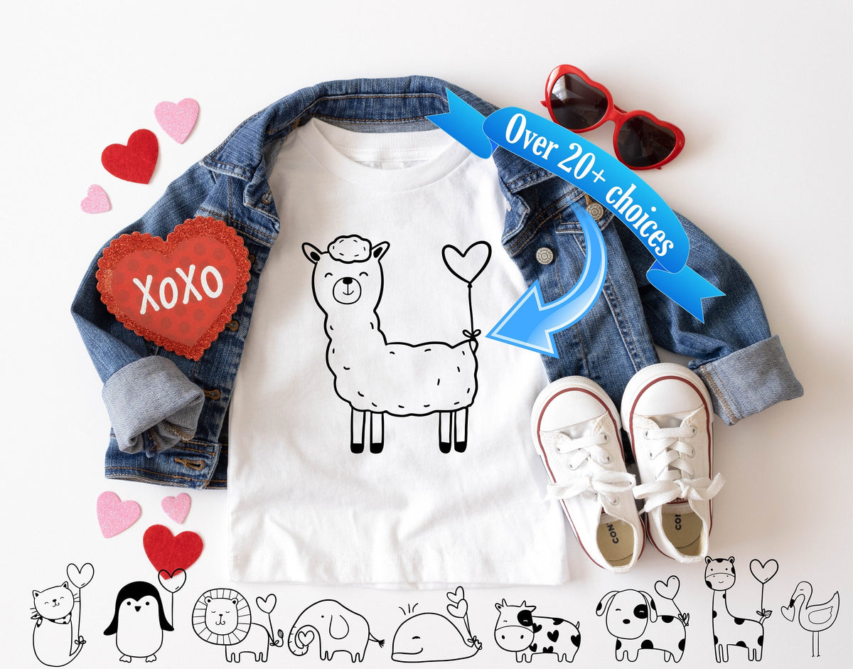 Valentine Kids Shirt, Custom Toddler Shirt, Valentine Animal Shirts, Kids Valentine Shirt, Funny Toddler Shirt, Personalized Gift