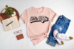 90s Baby Shirt, Retro Birthday Shirt, Womens Birthday, Born in 1990s Tee, Nostalgia Shirt, 1990s Vibes Shirt, 30th Birthday Gift For Her