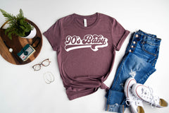90s Baby Shirt, Retro Birthday Shirt, Womens Birthday, Born in 1990s Tee, Nostalgia Shirt, 1990s Vibes Shirt, 30th Birthday Gift For Her