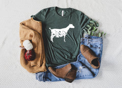Farm Girl Shirt, Goat Girl Shirt, Easily Distracted by Goats, Floral Goat Shirts, Goat Lover Shirt, Goat Shirts Gift, Cute Goat Shirt