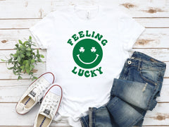 Lucky Mama Shirt, Feeling Lucky Shirt, Lucky Shirt, St Particks Day Tee, Irish Womens Tee, Saint Patricks Day, Gift for her, St Patty's Gift