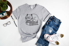 Cat Shirts for Women, Cat Shirts, Cat Mom Shirt, Funny Cat Shirts, Cat Book Shirt, Kitten T-Shirts, Cat Lover Shirt, Cat Mama Gift Shirt