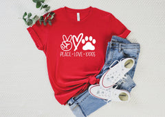 Dog Paw Shirt, Dog Moms TShirt, Fur Mama Shirt, Peace Love Dogs Shirt, Cute Dog Shirt, Dog Love Shirt, Dog Shirt Gift, custom dog shirt ,tee