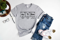Autism Mom Shirts, Autism Awareness Shirt, Autism Periodic Tee, Autism Tshirt Gift, Autism Gift for Mother's Day, Autism Gifts for Teachers