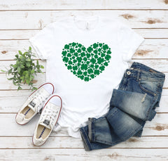 Shamrock Heart Shirt, St Patrick Day, St Patrick Tee, St Patricks Day Shirt, Funny St Patricks Day Gift, Lucky Shirt, Irish Shirt, Shamrock