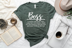 Boss Definition Shirt, Religious Mom Shirt, Gift For Boss, Mother's Day Shirt, Pray Shirts, Christian Shirts For Mother, Mom Birthday Gift