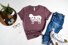 Sheep Shirt, Sheep Gift Shirt, Sheep T-Shirts, Sheep Lover, Sheep Kids Shirts, Sheep Tops, Girls Shirt, Farm Sheep Shirt, Sheep Gift for Her