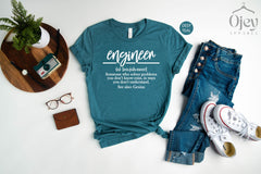 Engineer Shirt, Teacher Shirt, Engineer Definition Shirt, Geek Shirt, Engineer T Shirt for Her, Engineer Graduation Gift, Teacher Gift