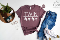 Twin Mama Shirt, Mom Of Twins Shirt, Twin Mom Gifts, Womens Clothing, Twin Mom Pregnancy Shirt, Cute Mother To Be Tshirt, Mothers Day Gift