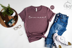 Twin Mom Shirts for Mothers Day, Twin Pregnancy Shirts, Twin Mom Gifts, Expecting Twins Shirt, Pregnancy Reveal Shirts, Twin Mama Tee