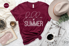 Summer Shirt, Hello Summer Shirt, Summer Shirts for Women, Summer Shirts 2023, Fun Summer Shirts, Vacation Shirt, Summer Trip Shirts, Women