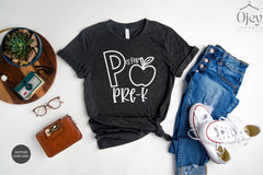 Pre-K Teacher Shirts, P is for Pre-k, Pre-K Teacher Gift, Teacher Appreciation Gift, Teacher Shirt for Women, Teach Tee, Pre Kindergarten