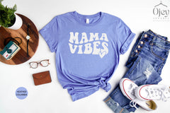 Mama Vibes Shirt, Mother's Day Gift, Retro Shirt For Mother, Mom TShirts, Minimalist Shirt, Mama Heart Shirt, Best Mom Shirt, Gift for Mom