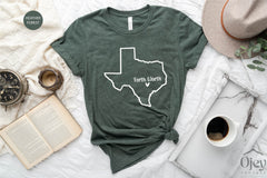 Custom Texas Shirt, Texas Cities Shirts, Custom Texas Map Shirts, Texas Home Shirt, Texas State Shirt, Texans Tshirts Gift, Texas Souevenir