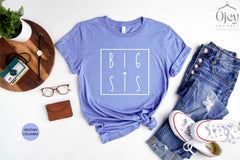 Big Sis Shirt, Cute Big Sister Tshirt, Sister Pregnancy Announcement Tee, Minimalist Sister Shirts, Baby Announcement Shirt, Gift For Sister