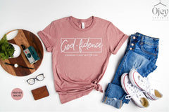 Christian Shirt, Godfidence Knowing I Can't But He Can Shirt, Christian Tee, Religious Shirt, Faith T-shirt, Jesus Shirt, Christian Saying