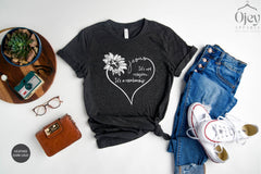 Christians T Shirt, Religious T Shirt, Jesus Is No Religion It's A Relationship Shirt, Sunflower Heart Shirt, Christians Shirt Gift, God Tee