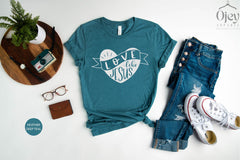Love Jesus Shirt Christian Shirt Christian T Shirt God Love Shirt Religious Shirt  Religious Gift Christian Gift Unisex Jersey Women Shirt