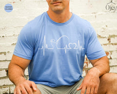 Fishing Heartbeat Tshirt, Fishing Shirt For Dad, Fishing Lover Gift, Fishing Shirts For Guys, Minimalist Fisherman Shirt, Bass Fishing Gifts
