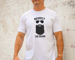 Respect the Beard, Bearded Man Shirt, Fathers Day Gifts, Beard Lover Tshirt, Funny Dad Shirt, Shirt For Uncle, Retro Crewneck, Step Dad Gift