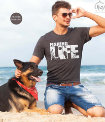 Fishing Life Tshirt, Fishing Graphic Tee, Gift for Men, Fisherman Tshirt, Fishing Lover Shirt, Mens Clothing, Fisher Shirt, Fathers Day Gift