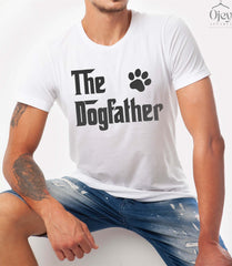 The Dogfather Shirt, Dog Dad Tshirt, Dog Lover Gift, Dog Owner Matching Outfit, Animal Lover Tshirt, Dog Paw Shirt For Him, Fathers Day Gift