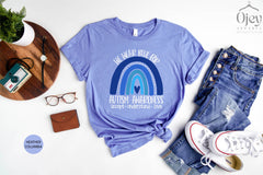 Autism Awareness Shirt for Mothers, We Wear Blue for Autism Awareness, Autism Awareness Gift, Autism Mom Shirts, Autism Shirt for Teacher