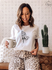 Praying Hands Shirt, Church Shirt Gift, Religious Shirt, Christian Shirt, Faith Shirt, Praying Shirt for Friends, God Shirt, Christmas Gift