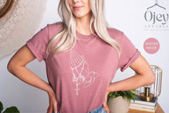 Praying Hands Shirt, Church Shirt Gift, Religious Shirt, Christian Shirt, Faith Shirt, Praying Shirt for Friends, God Shirt, Christmas Gift