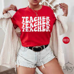Retro Teacher Shirt, Teach Shirt, Cute Shirt for Teachers, Teacher Gift, Teacher Appreciation Shirt, School Teacher Shirt, Teach Gift Shirt